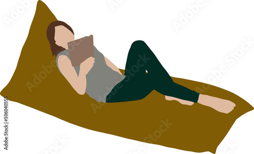 A guy and a girl are sitting on a red sofa with pillows