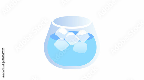 グラスに入った水　ベクター