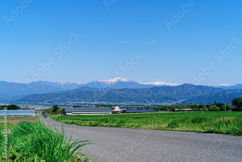 伊那市から見る南アルプス