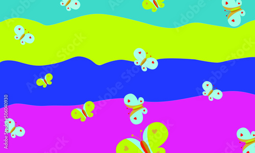 background with fishes and waves