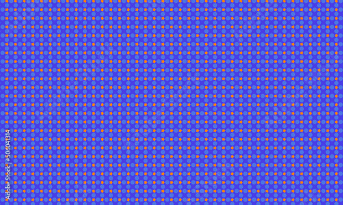 Abstract Seamless blue dot with Orange stars retro plaid background pattern