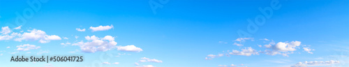 Blue sky and white clouds, wide panorama