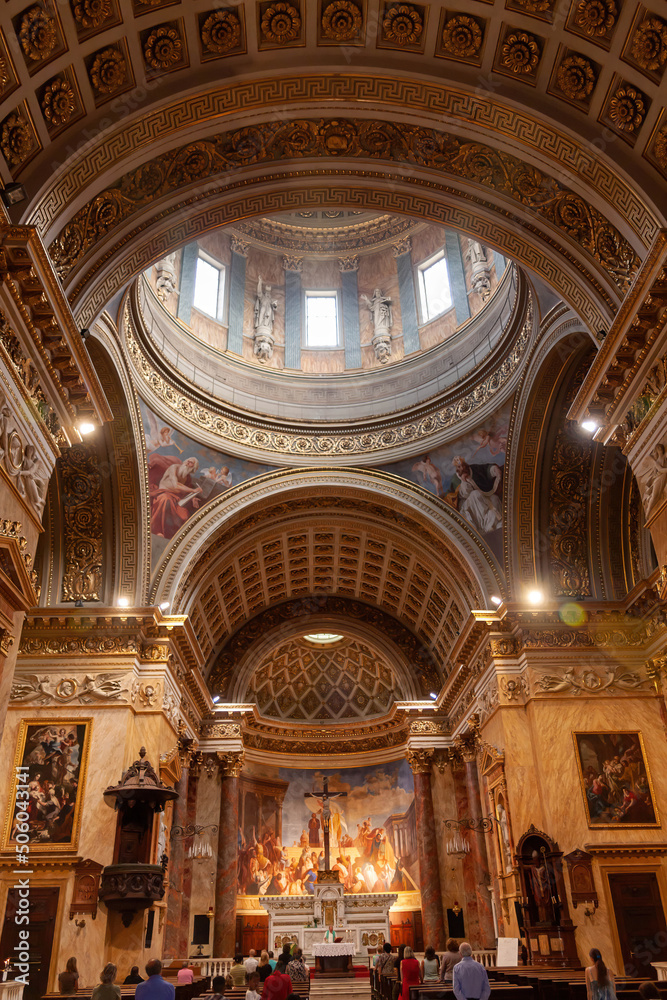 The interior of the Church of San Massimo (Saint Maxim), dedicated to the first bishop of Turin