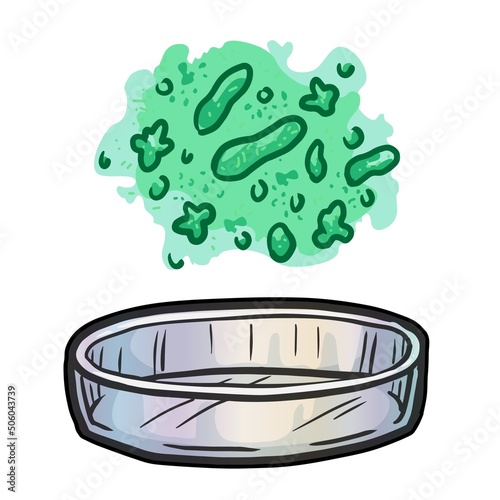 petri dish vector illustration isolated on white background