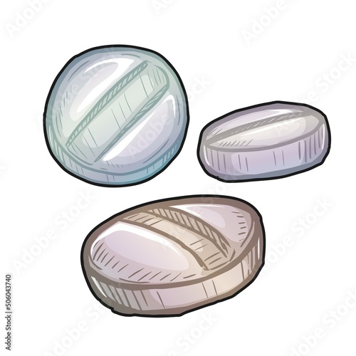 Pill vector illustration isolated on white background