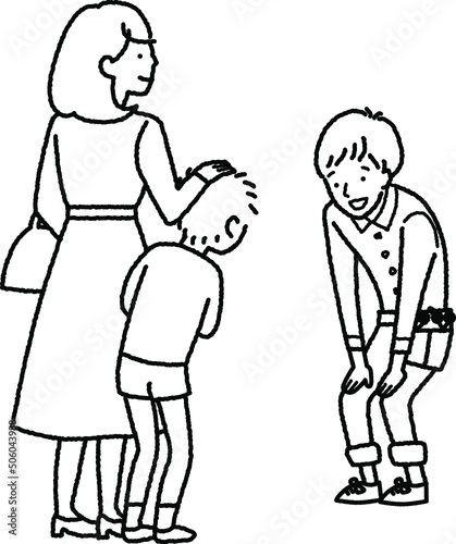 はじめての美容院に連れられてきた男の子