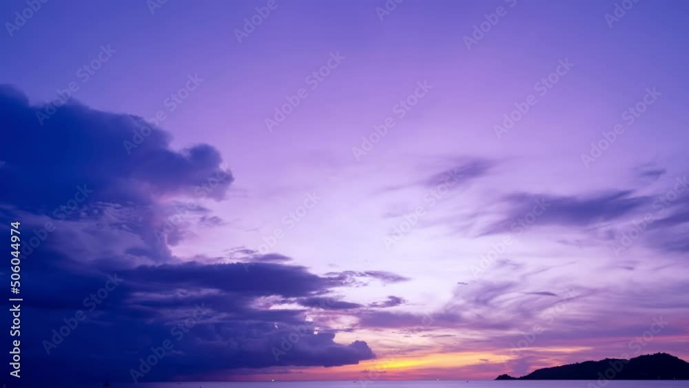 Time lapse sunset or sunrise landscape Amazing light of nature cloudscape sky and Clouds moving away rolling 4k colorful dark sunset clouds Footage timelapse Epic cloudscape Nature view