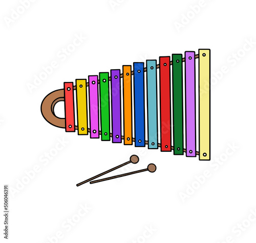 Colourful xylophone isolated 