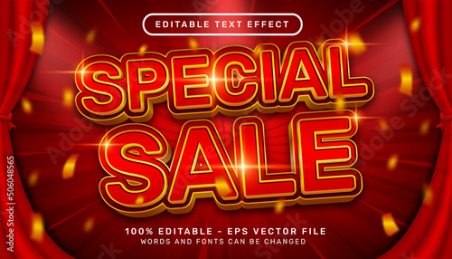 special sale 3d text effect and editable text effect