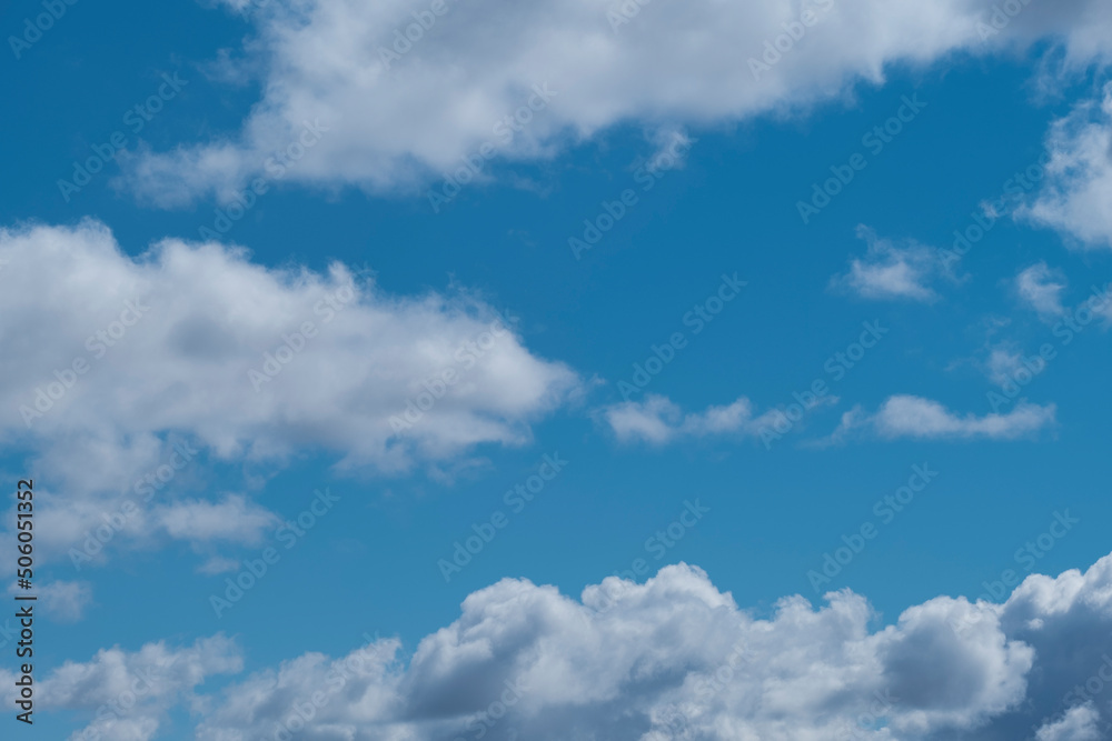 Blue sky with white clouds. Heavenly landscape background. Blue sky with white clouds. Heavenly landscape background.