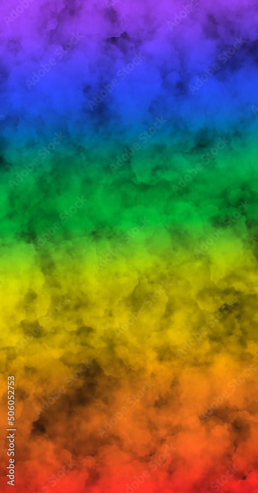 Rainbow lgbt background with smokey texture.