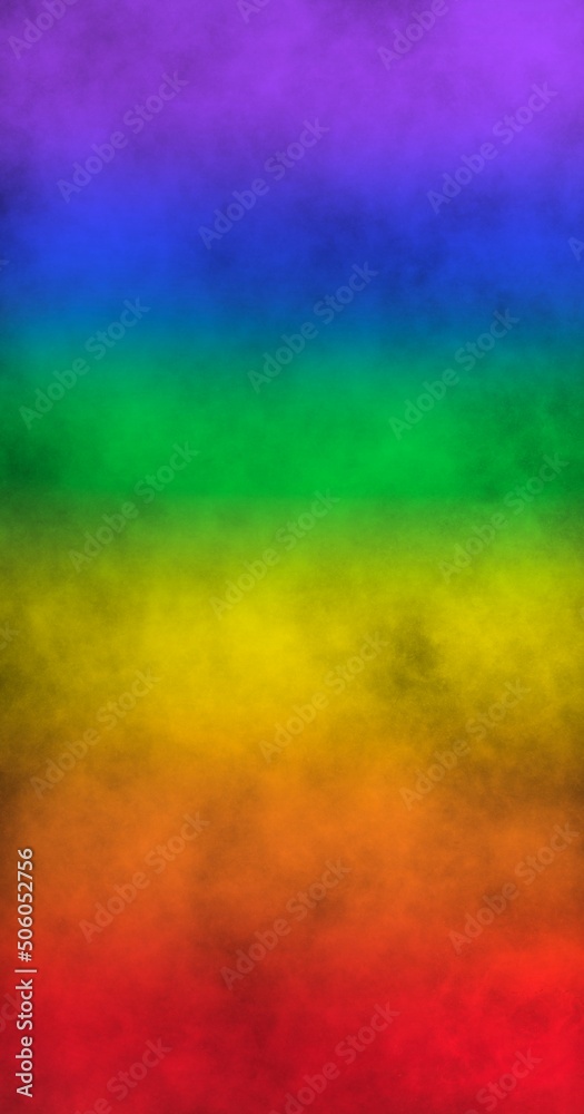 Rainbow pride colors, abstract vertical lgbt background. Mist, fog, smoke texture.