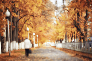 abstract blurred autumn background park, city fall nature october