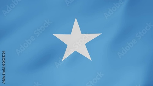 Bandera animada, Somalia. 4K photo