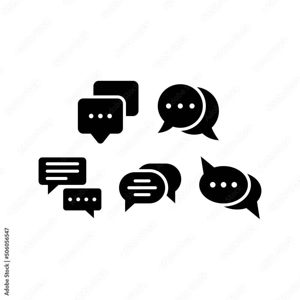 Chat Icon Set Vector Symbol Design Illustration Chat Icon Set Vector Symbol Design Illustration