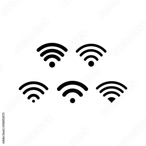 Wifi Icon Set Vector Symbol Design Illustration