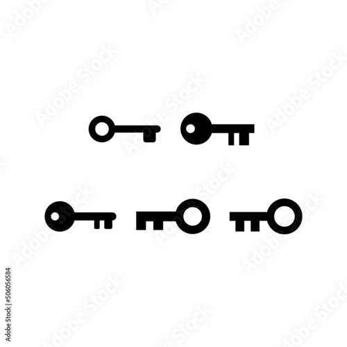 Key Icon Set Vector Symbol Design Illustration