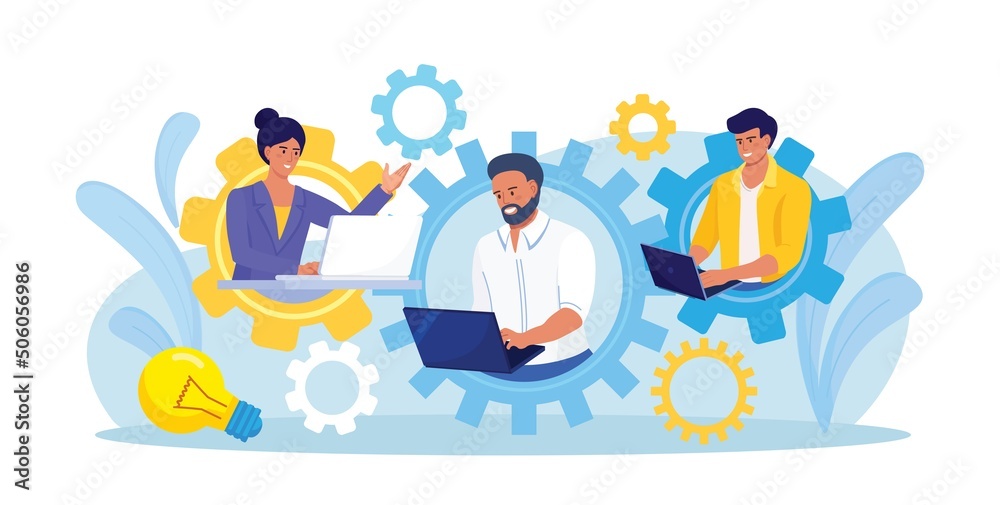 Global outsourcing, freelance. Teamwork and project delegation. Employee work from home remotely. People with different skills connecting together online and working on the same project, remote work. Global outsourcing, freelance. Teamwork and project delegation. Employee work from home remotely. People with different skills connecting together online and working on the same project, remote work.
