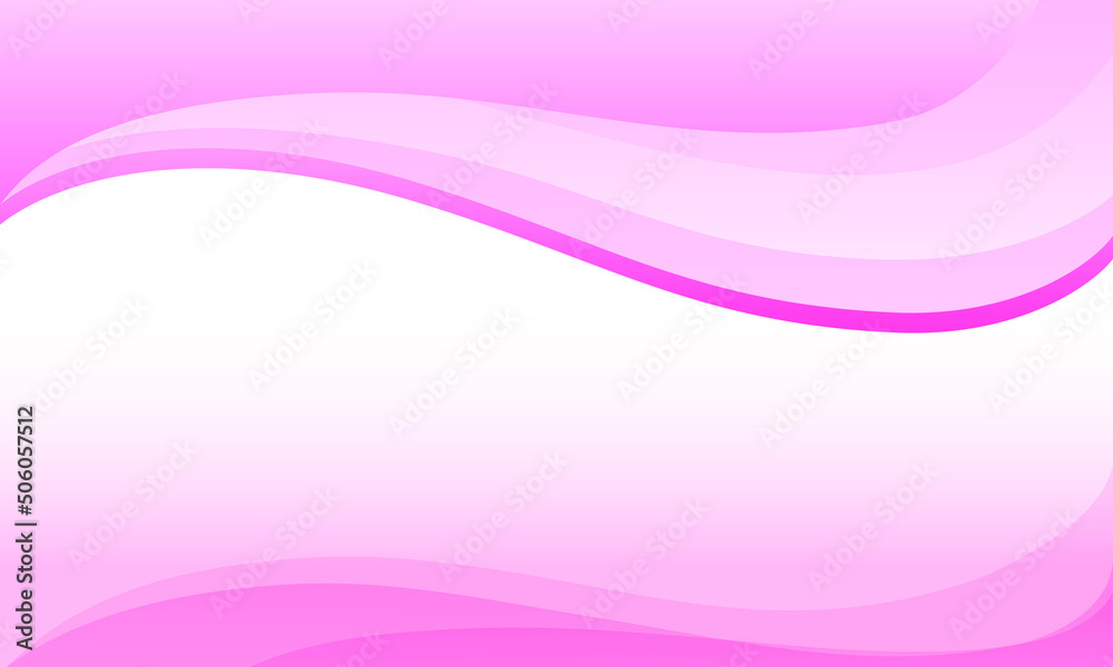 Pink abstract curve pattern background with copy space, Wave Abstract Background. For Design Flyer, Banner, Landing Page. Vector Illustration with Color Gradient