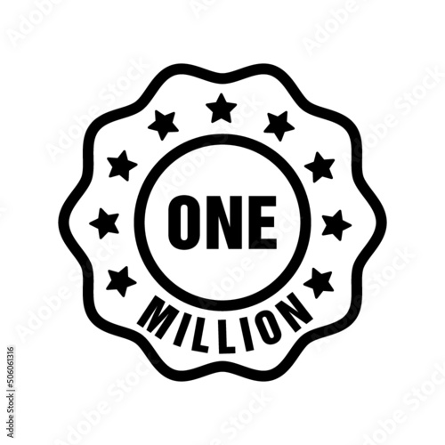 Black line for One Million icon