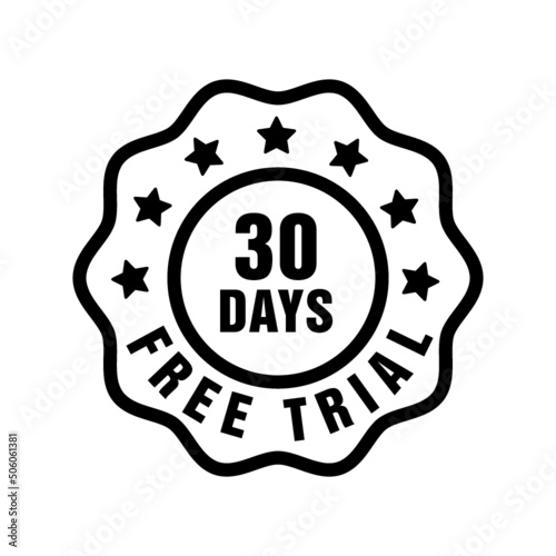 Black line icon for Free Trial
