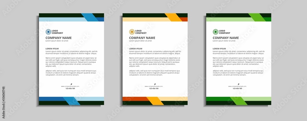 modern corporate letterhead template design