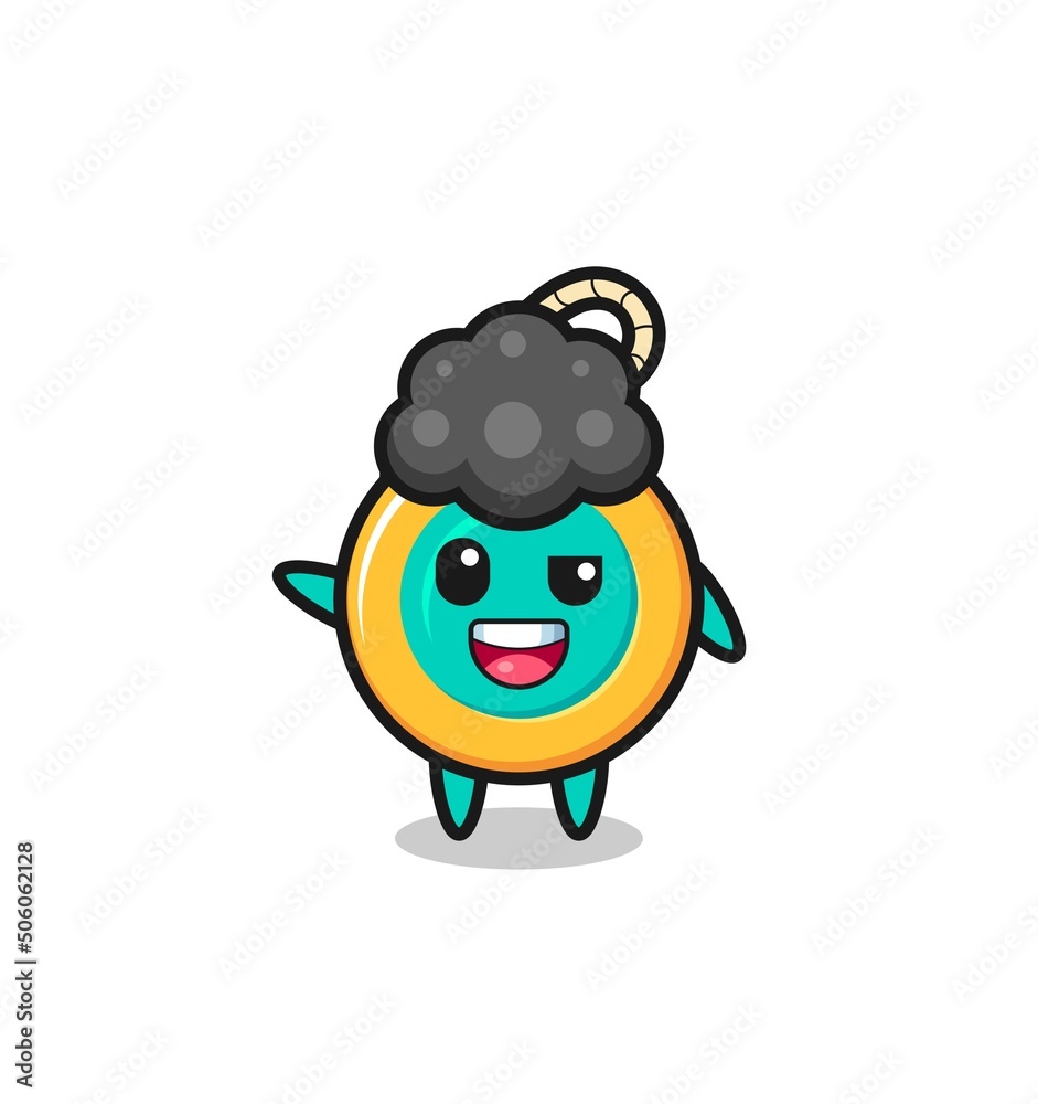 Fototapeta premium yoyo character as the afro boy
