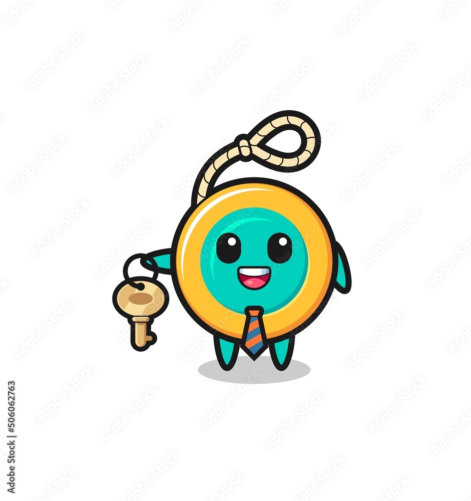 cute yoyo as a real estate agent mascot cute yoyo as a real estate agent mascot