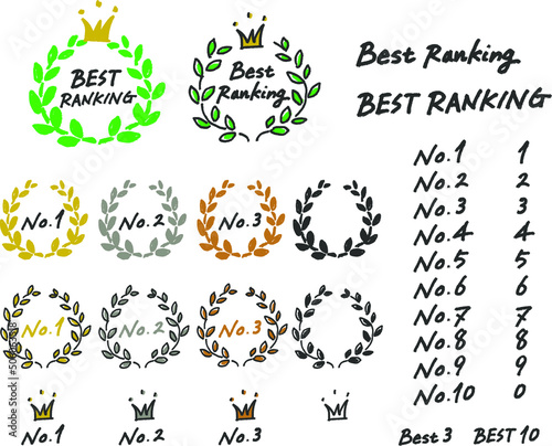 BEST RANKING 手書きランキングワッペン