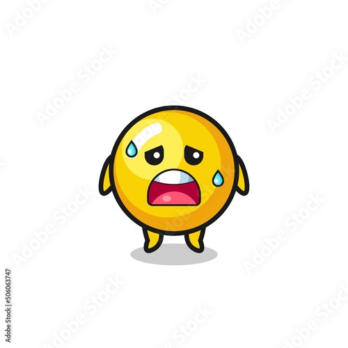 the fatigue cartoon of egg yolk