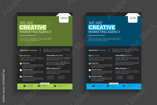 Modern and Creative business flyer template. colorful flyer for agency. corporate flyer design