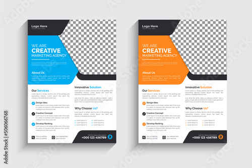 Modern and Creative business flyer template. colorful flyer for agency. corporate flyer design