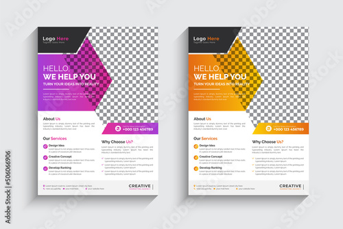 Modern and Creative business flyer template. colorful flyer for agency. corporate flyer design
