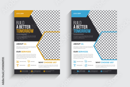 Construction Flyer Layout template design