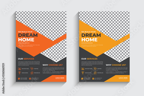 Construction Flyer Layout template design