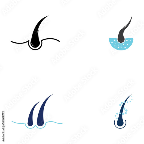 Hair care logo and hair health logo.With illustration template vector design concept
