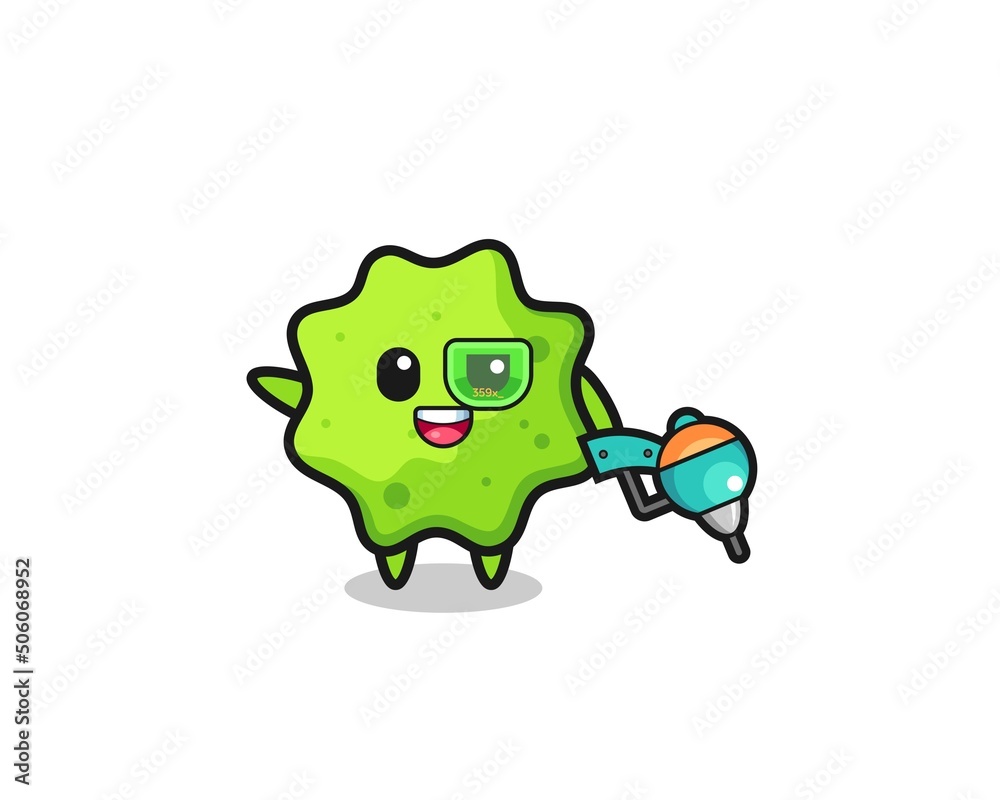 Fototapeta premium splat cartoon as future warrior mascot