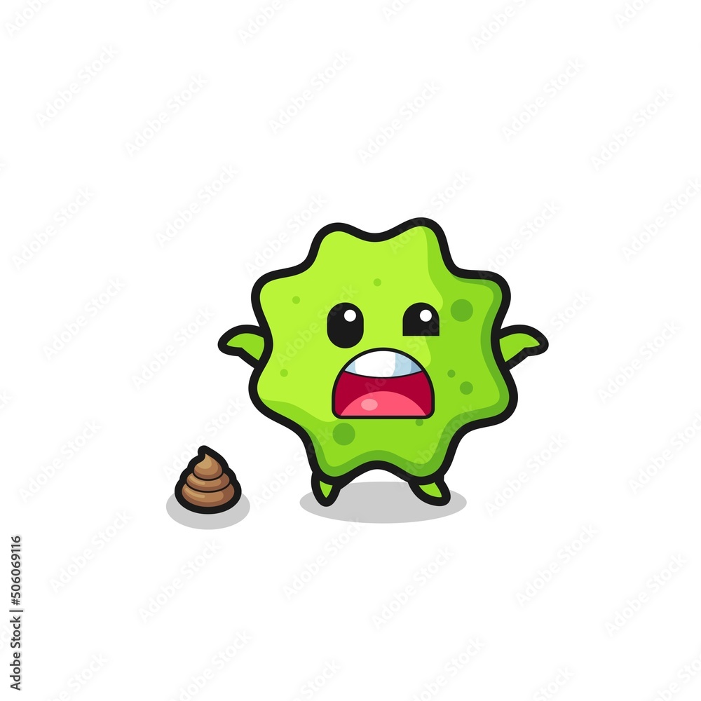 Fototapeta premium splat earth surprised to meet poop