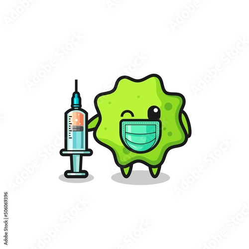 splat mascot as vaccinator