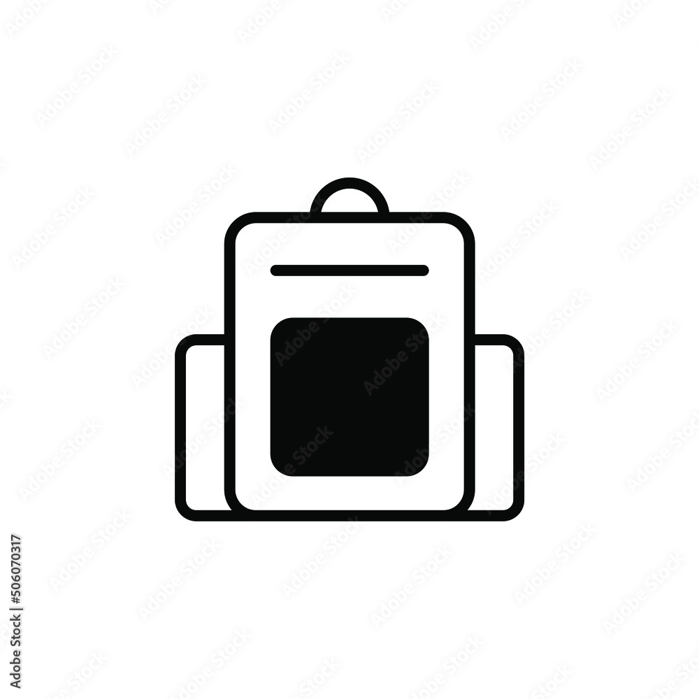 Backpack, School, Rucksack, Knapsack Solid Line Icon Vector Illustration Logo Template. Suitable For Many Purposes. Backpack, School, Rucksack, Knapsack Solid Line Icon Vector Illustration Logo Template. Suitable For Many Purposes.