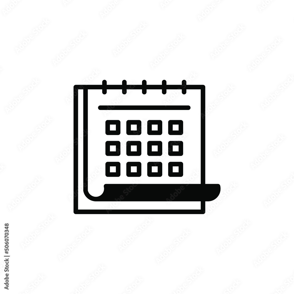 Calendar, Schedule, Date Solid Line Icon Vector Illustration Logo Template. Suitable For Many Purposes. Calendar, Schedule, Date Solid Line Icon Vector Illustration Logo Template. Suitable For Many Purposes.