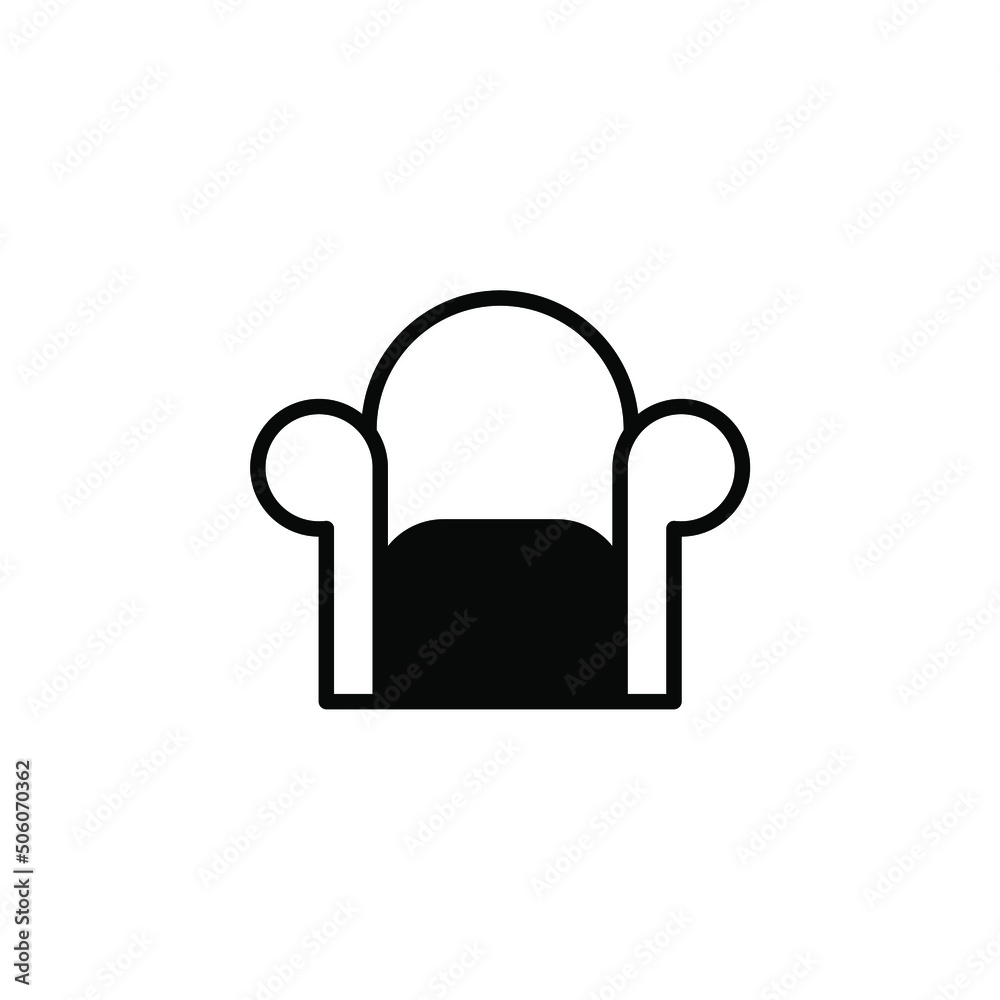 Chair, Seat Solid Line Icon Vector Illustration Logo Template. Suitable For Many Purposes. Chair, Seat Solid Line Icon Vector Illustration Logo Template. Suitable For Many Purposes.