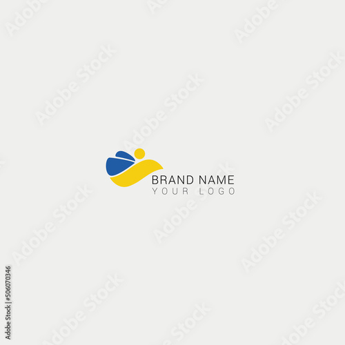 Free Download Logo. Abstract illustration with logo on white background for concept design. Minimal style. Team work. - GFXLoad