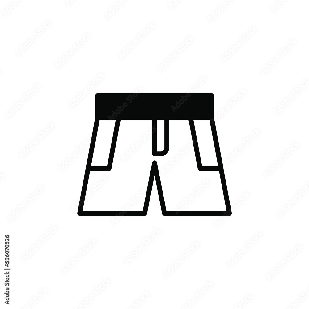 Shorts, Casual, Pants Solid Line Icon Vector Illustration Logo Template. Suitable For Many Purposes. Shorts, Casual, Pants Solid Line Icon Vector Illustration Logo Template. Suitable For Many Purposes.