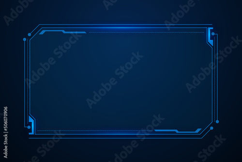 Sci fi futuristic user interface, HUD template frame design, Technology abstract background	
