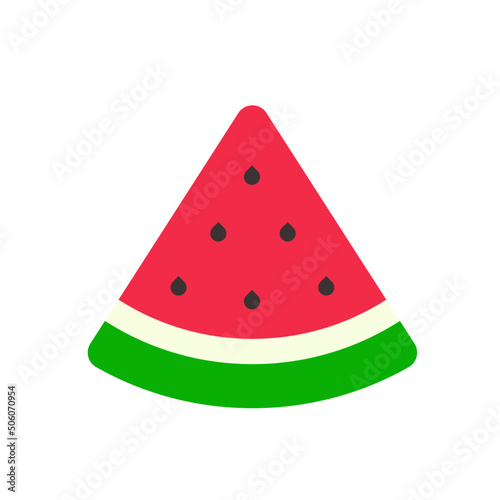 watermelon slice icon vector illustration 