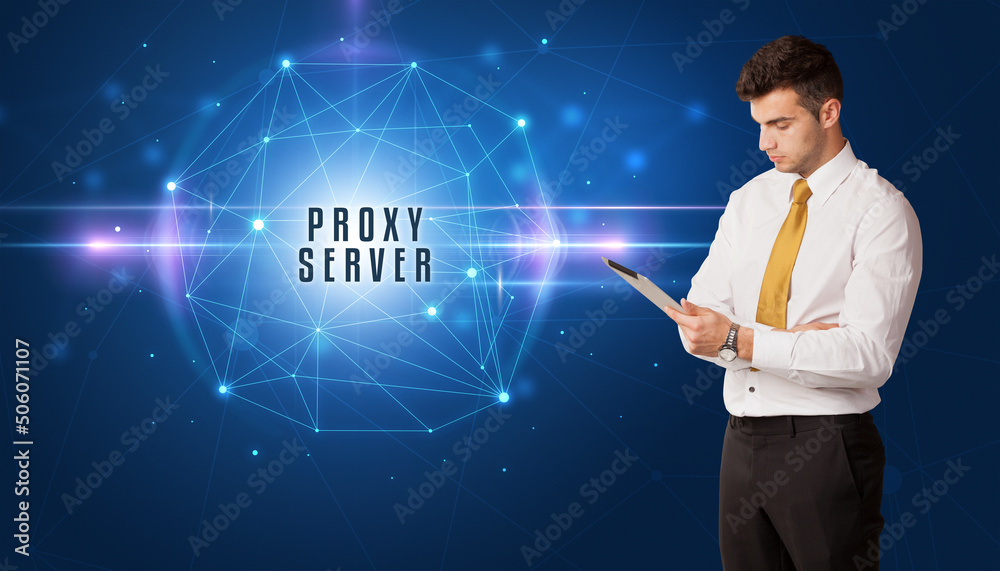 businessman thinking about security concept businessman thinking about security concept