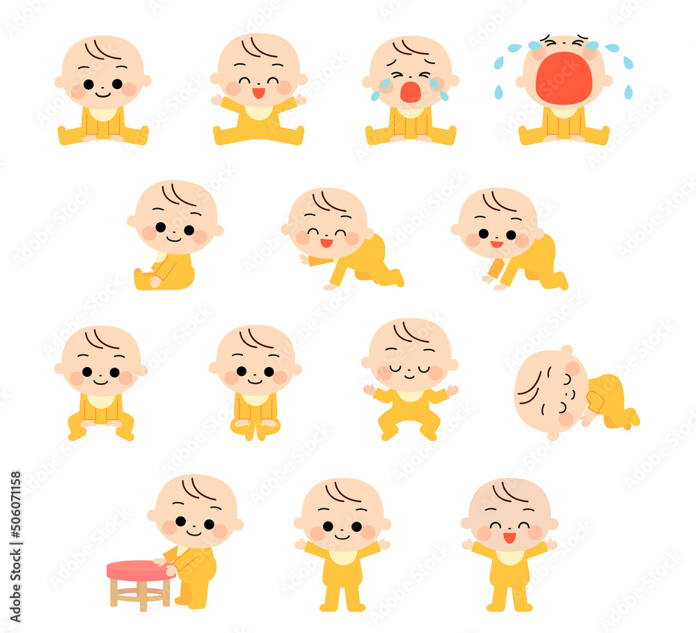 いろんな表情の赤ちゃんセット いろんな表情の赤ちゃんセット