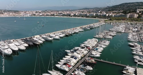 Aerial view at Cannes on a sunny afternoon photo