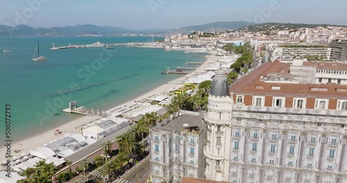 Aerial view at Cannes on a sunny afternoon